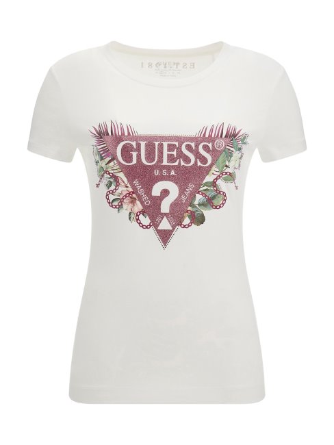 Tee Shirt Guess Logo Triangle Nouvelle Tendance