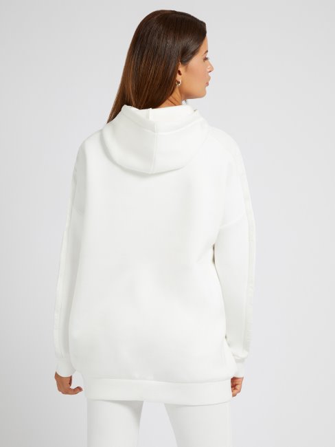 Sweat Long Capuche Guess Blanc