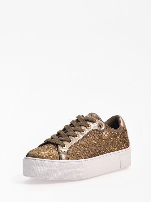 Garmini Rhinestone 4g Logo Paniers Guess Vert