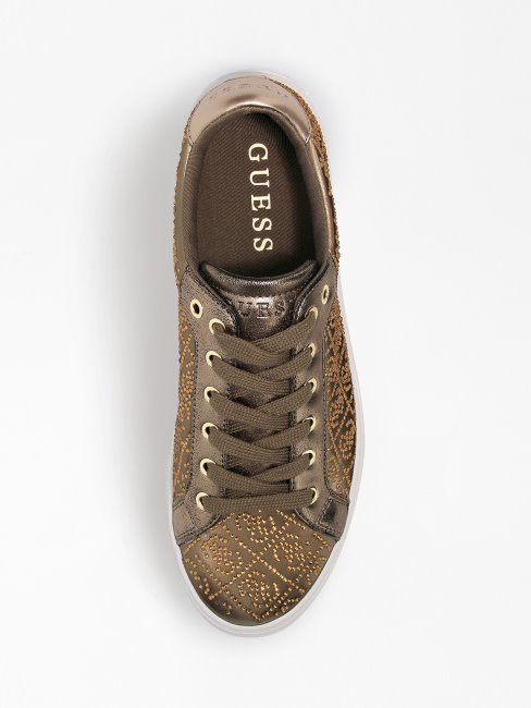 Garmini Rhinestone 4g Logo Paniers Guess Vert