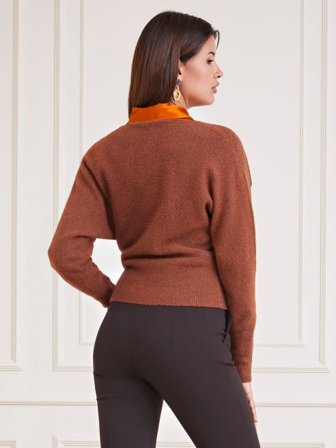 Guess Pull En Mélange De Laine Marciano Marron