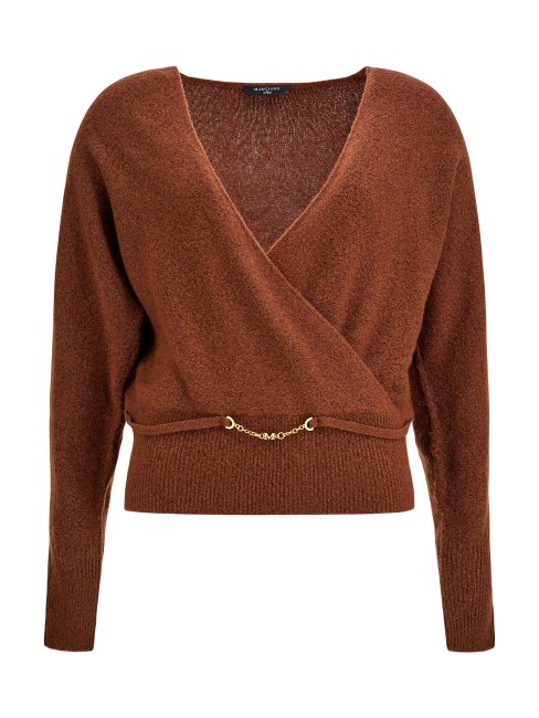 Guess Pull En Mélange De Laine Marciano Marron