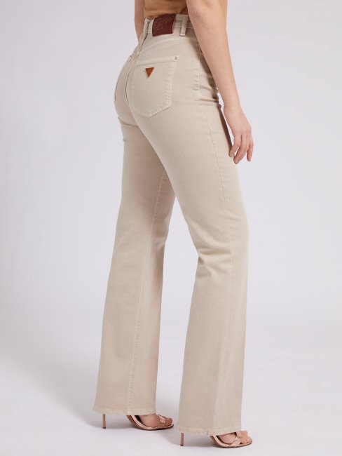 Pantalon En Jean Droit Guess Beige