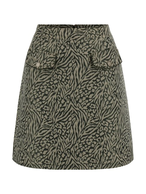 Jupe Jacquard Multicolore Guess Verte