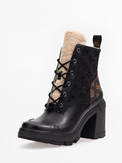Guess Rema 4g Pivoine Logo Bottes Basses Marron