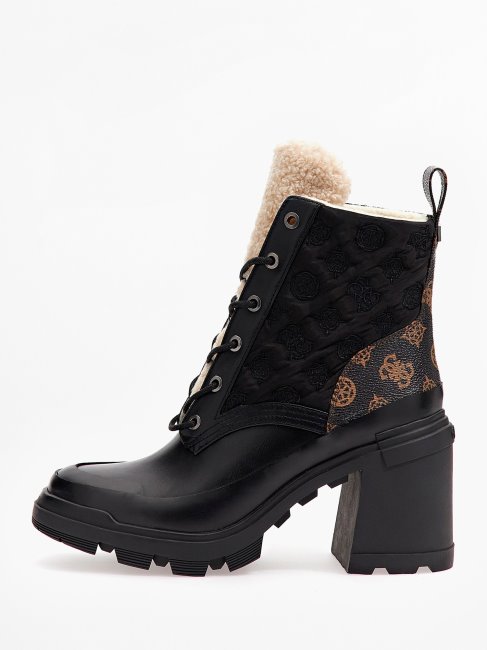 Guess Rema 4g Pivoine Logo Bottes Basses Marron