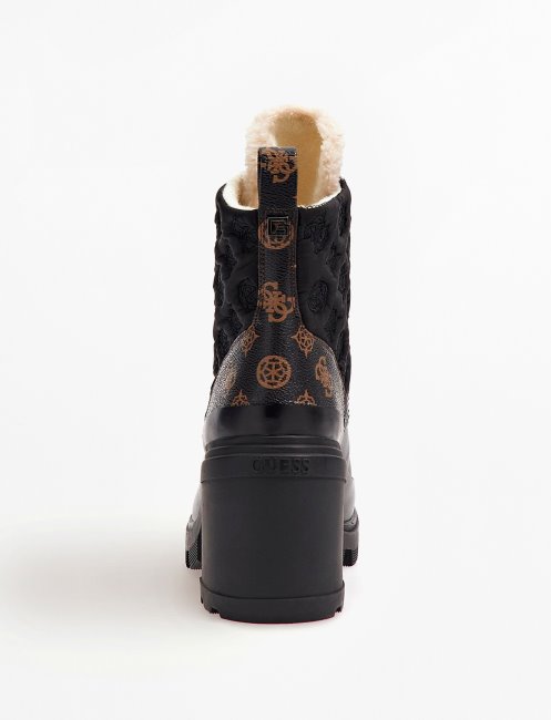 Guess Rema 4g Pivoine Logo Bottes Basses Marron