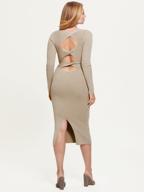 Robe Pull Découpe Dos Guess Beige