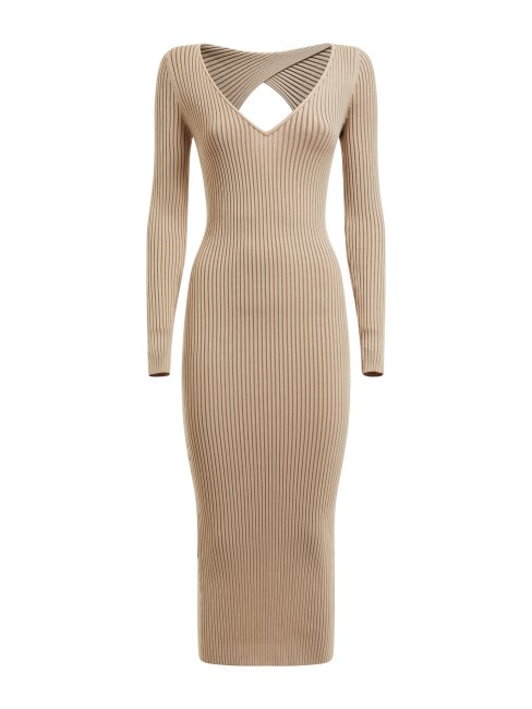 Robe Pull Découpe Dos Guess Beige