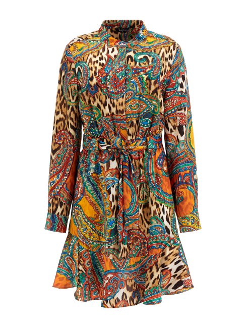 Guess Marciano Robe Imprimée Sur L'ensemble Motif Multicolore