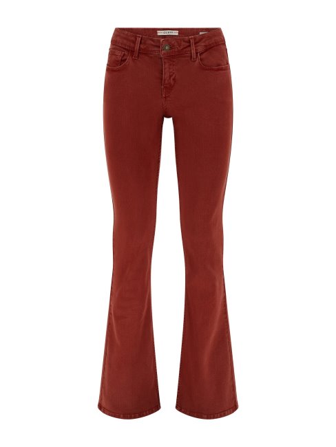 Guess Pantalon Denim évasé Rouge