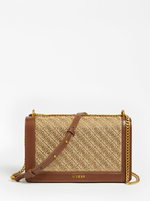 Sac Bandoulière Logo Brilla 4g Beige Guess