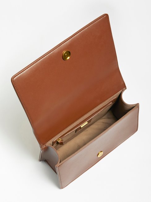 Sac Bandoulière Logo Brilla 4g Beige Guess