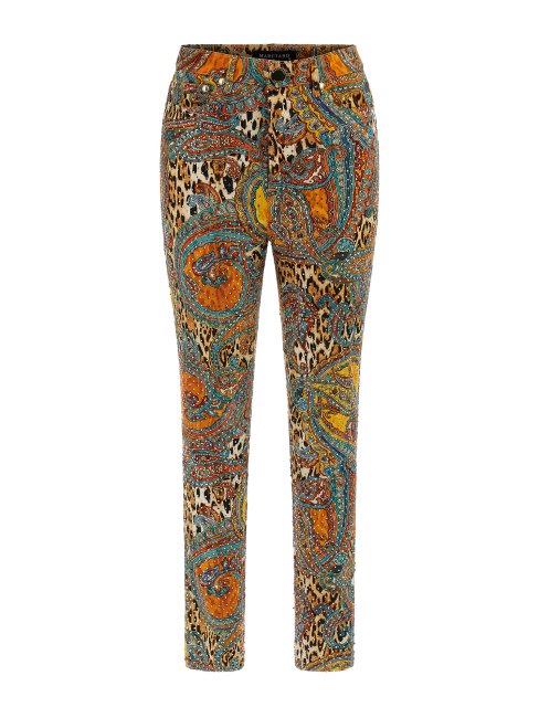 Guess Marciano Pantalon En Denim Coupe Skinny Motif Multicolore
