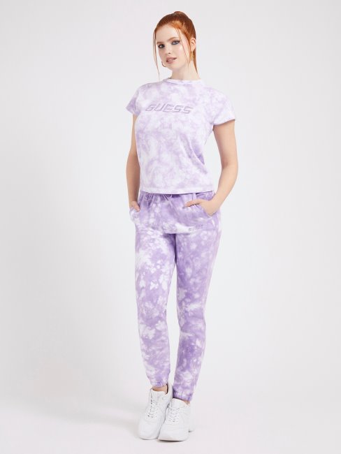 Tee Shirt Tie And Dye Violet Guess