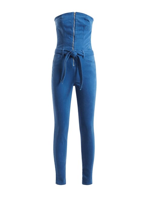 Combinaison Skinny En Jean Bleu Guess