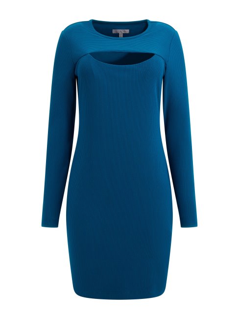 Robe Pull Bleue à Découpes Guess