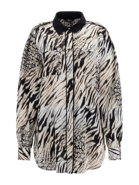 Chemise Blanche à Imprimé Multi Marciano