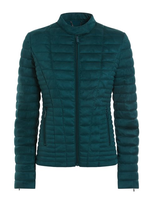 Guess Doudoune En Faux Suède Bleu