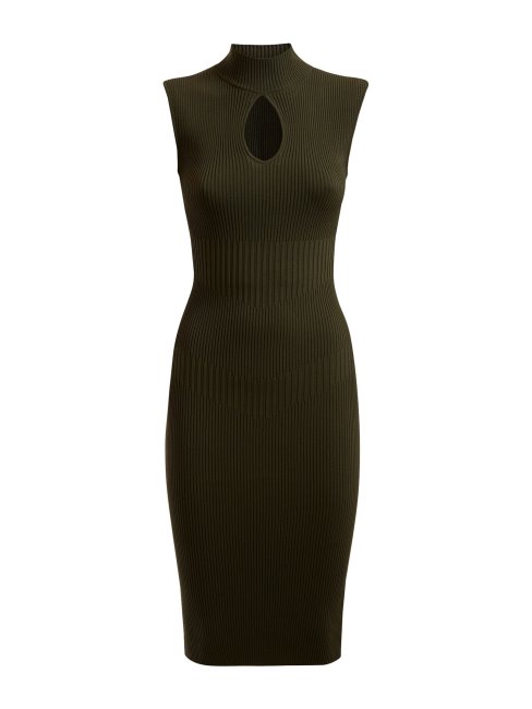 Robe Pull à Découpes Vert Guess