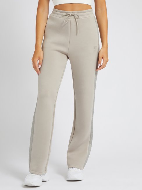 Guess Pantalon à Bandes Logo Beige