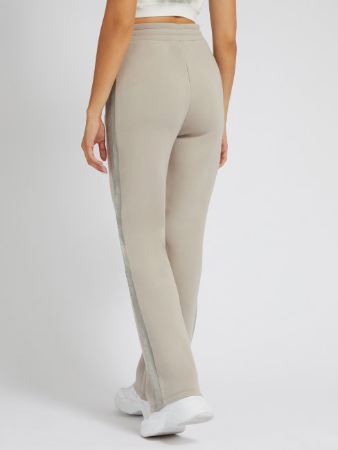 Guess Pantalon à Bandes Logo Beige