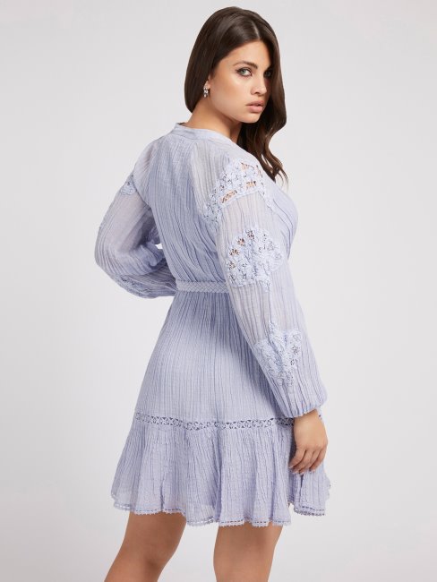 Robe Brodée Lilas Guess