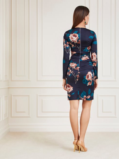 Robe De Chambre Guess Bleu Multi Marciano Imprimé Fleuri