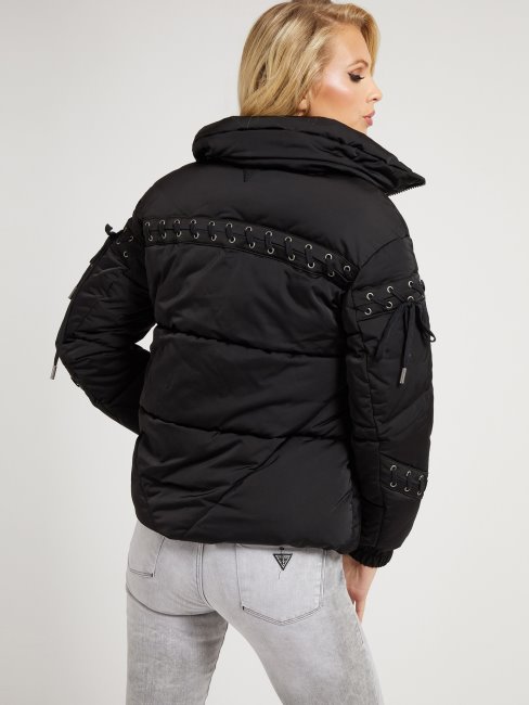 Veste Matelassée à Lacets Noir Guess