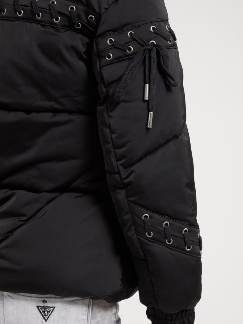 Veste Matelassée à Lacets Noir Guess