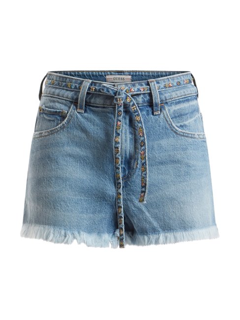 Short En Jean Ourlet Brut Bleu Guess