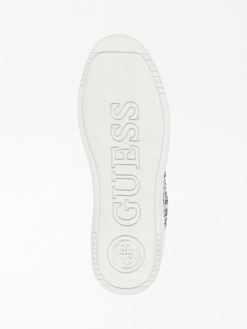 Guess Baskets Sidny Pailletées Argent