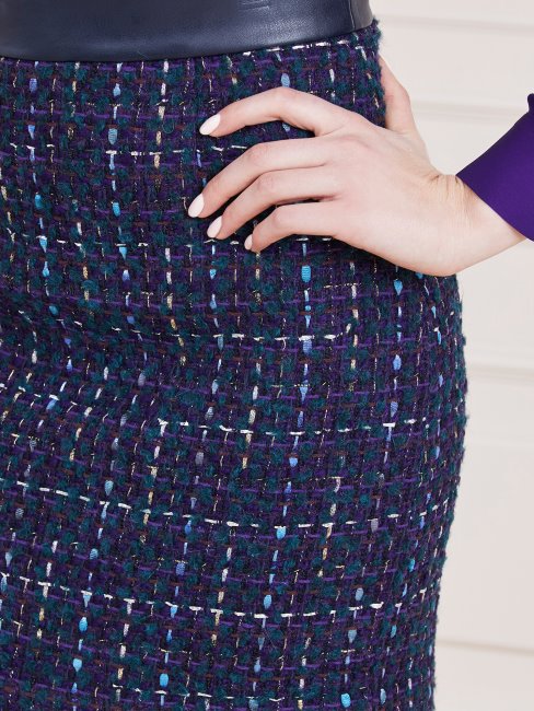 Jupe En Marciano Tweed Guess Multi Violet