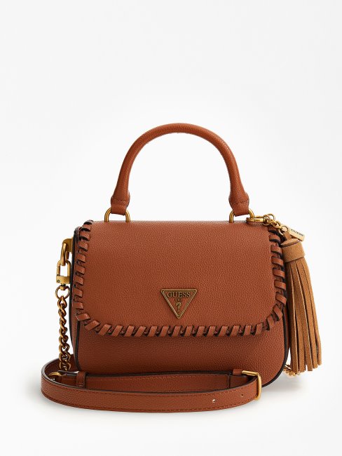 Mini Sac à Main Guess Kaoma En Cuir Nappa Beige