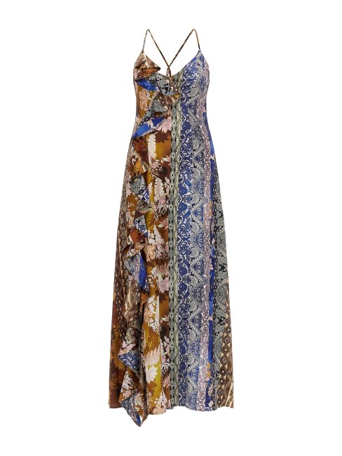 Robe Longue Imprimé Multicolore Motif All Over Guess