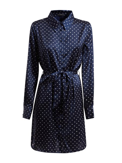 Robe Chemisier Imprimée Pois Bleus Guess