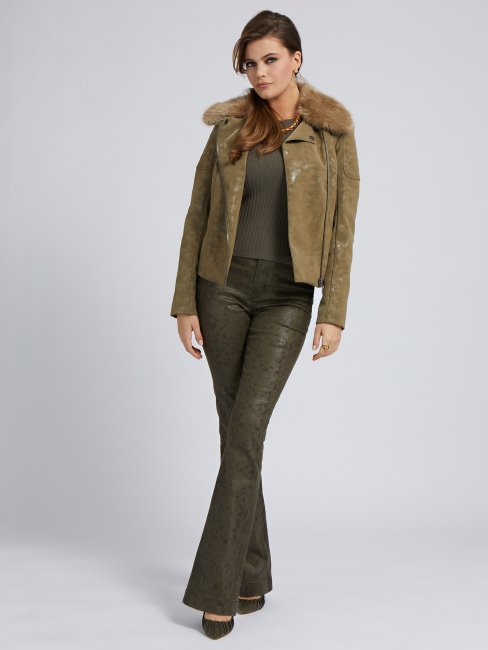 Veste Simili Cuir Guess Vert