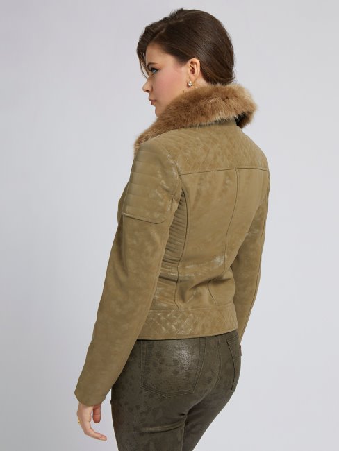 Veste Simili Cuir Guess Vert