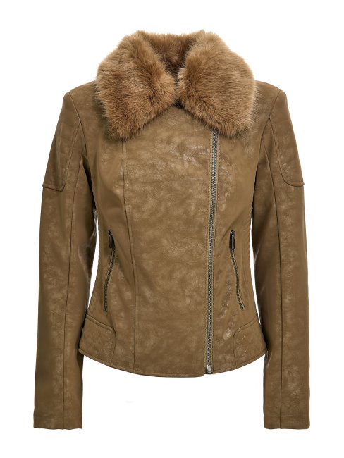 Veste Simili Cuir Guess Vert