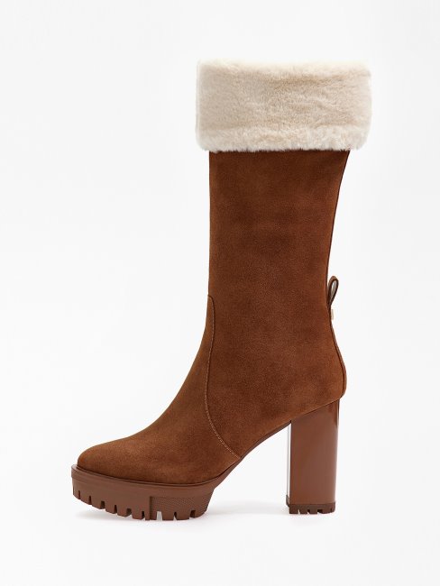 Bottes Timoty En Fausse Fourrure Marron Guess