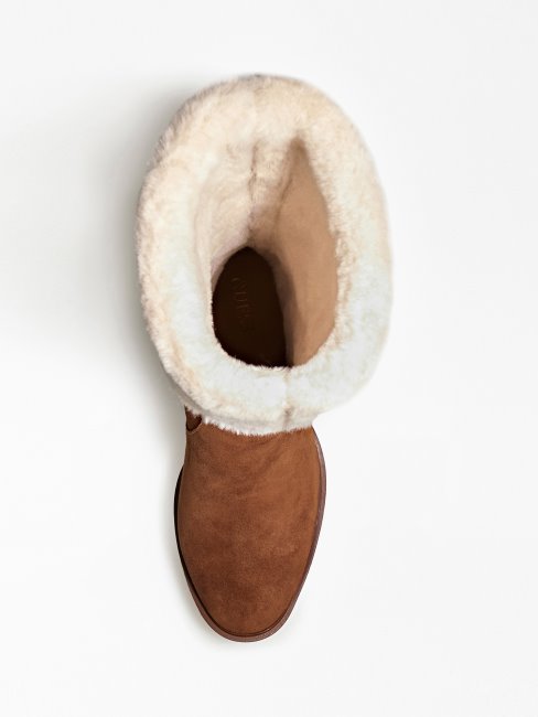 Bottes Timoty En Fausse Fourrure Marron Guess