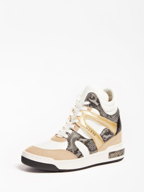 Paniers Lisa Compensées Guess Blanc