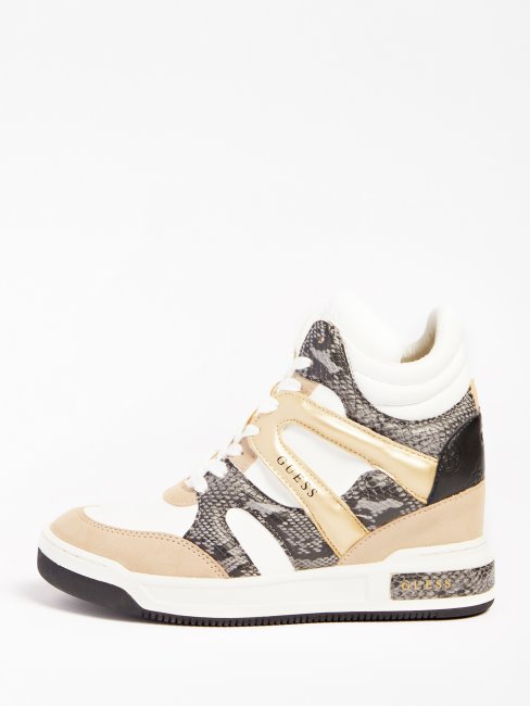 Paniers Lisa Compensées Guess Blanc