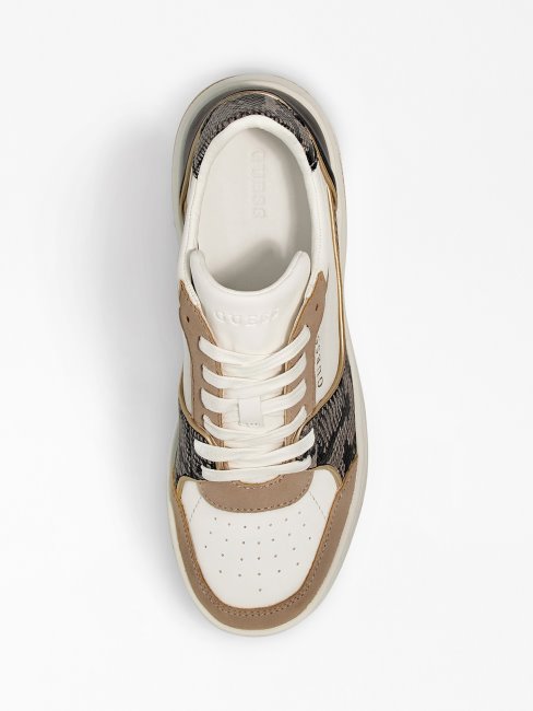 Baskets Tokyo Guess Blanches à Imprimé Python