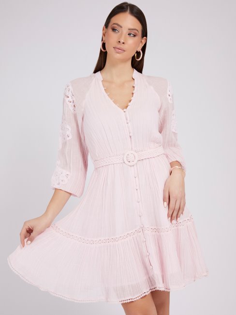 Robe De Chambre Guess Multicolore Brodée Rose
