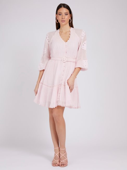 Robe De Chambre Guess Multicolore Brodée Rose