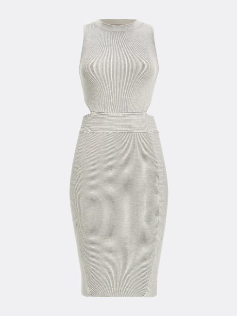 Robe Côtelée Ajourée Guess Bleu Clair