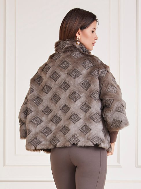 Veste En Fausse Fourrure Marciano Guess Marron