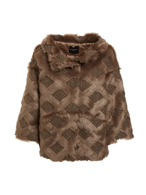 Veste En Fausse Fourrure Marciano Guess Marron