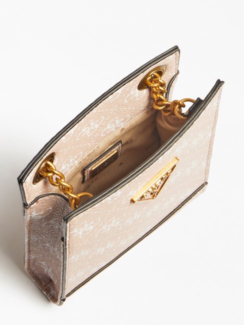 Guess Noelle 4g ​​​​logo Mini Sac à Bandoulière Rose